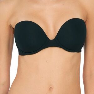 NEW NWT NATORI Minimal Strapless Bra in Black size 34B Removable straps